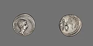Denarius (Coin) Portraying Octavian by Ancient Roman