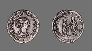 Denarius (Coin) Portraying Plautilla by Ancient Roman