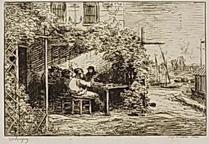 Departure Breakfast at Asnières by Charles François Daubigny