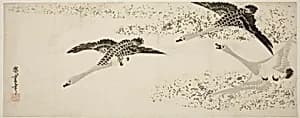 Descending Geese by Utagawa Hiroshige