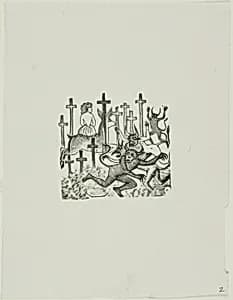 Devils in the Graveyard by José Guadalupe Posada