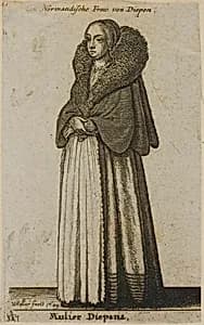 Dieppe Woman by Wenceslaus Hollar