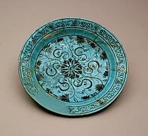 Dish with Floral Motifs by Islamic