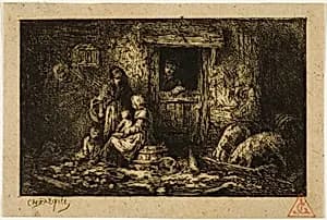 Doorway of a Farmhouse by Charles Émile Jacque
