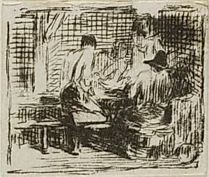 Drinkers by Charles Émile Jacque