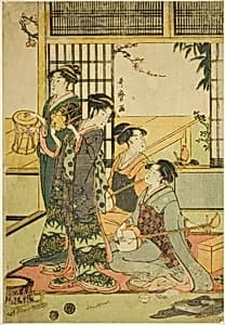 Drums and Shamisen by Kitagawa Utamaro