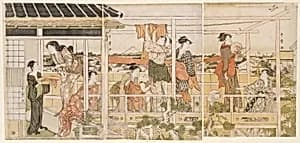 Drying Clothes (Monohoshi) by Kitagawa Utamaro