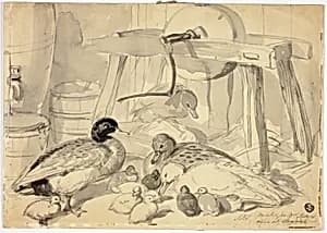 Ducks, Ducklings and Grindstone by John Frederick Herring, I