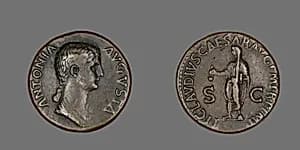 Dupondius (Coin) Portraying Antonia by Ancient Roman