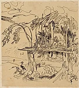 Etruscan Village by Rodolphe Bresdin