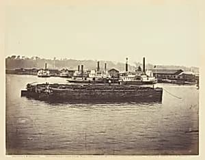 Evacuation of Aquia Creek by Timothy O'Sullivan