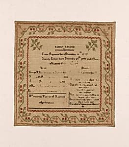 Family Record by Harriot A. Raymond