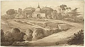 Fantastic Oriental Landscape by John Martin