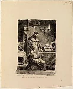 Faust in His Study by Eugène Delacroix