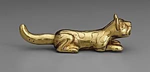 Feline Figurine by Moche