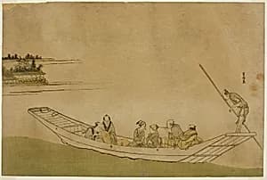 Ferryboat by Katsushika Hokusai