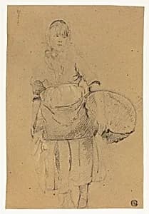 Fisher Girl with Basket by Michel François Dandré-Bardon