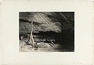 Fisherman by Charles Émile Jacque
