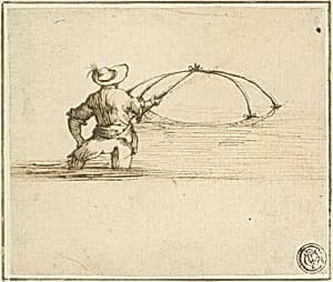 Fisherman with Net by Style of Jacques Callot