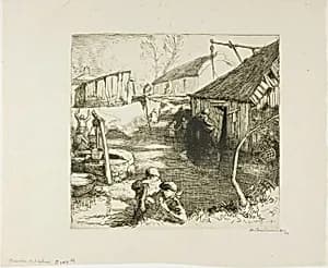 Fisherman's Quarter by Louis Auguste Lepère