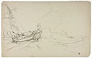 Fishing Boats at Sea by Unknown artist