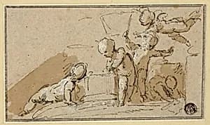 Five Putti at Play by Jacob de Wit