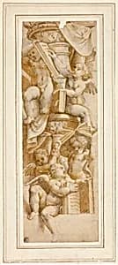 Five Putti with Books by Bernardino Gatti