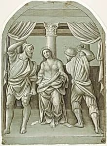 Flagellation of Saint Catherine by Bernardino Lanino