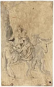 Flight into Egypt by Cornelis Bisschop