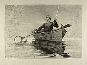 Fly Fishing, Saranac Lake by Winslow Homer