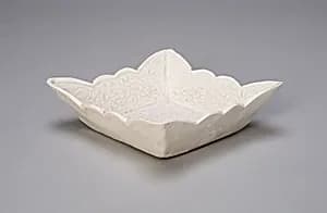 Foliate Square Dish by Unknown