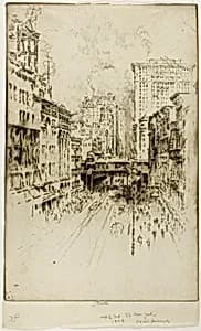 Forty-Second Street by Joseph Pennell
