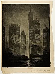 From Courtlandt Street Ferry by Joseph Pennell