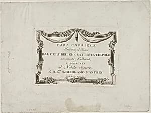 Frontispiece from Capricci by Giovanni Battista Tiepolo