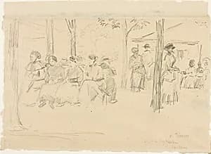 Fête at Pontoise by Camille Pissarro