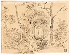 Gainsborough Sketching in Woods by Thomas Gainsborough