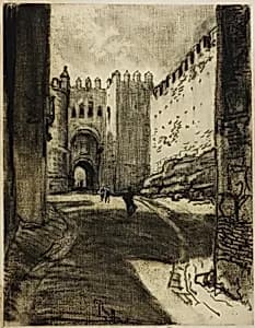 Gateway, Segovia by Joseph Pennell