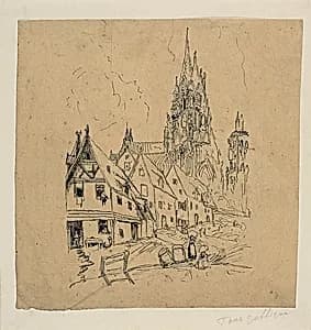 Gothic Cathedral by Rodolphe Bresdin