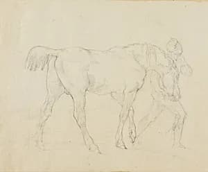Groom Leading a Horse by Jean Louis André Théodore Géricault