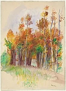 Grove of Trees by Pierre-Auguste Renoir