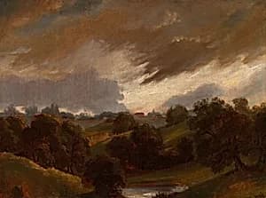 Hampstead, Stormy Sky by Style of John Constable