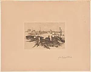 Harbor with Barges by John Henry Twachtman