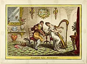 Harmony Before Matrimony by James Gillray