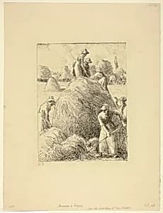 Haymakers of Eragny by Camille Pissarro