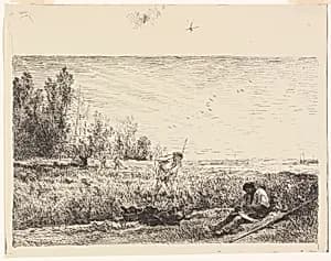 Haymaking by Charles François Daubigny