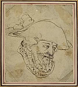 Head of a Man by Hubert François Gravelot
