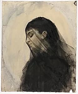 Head of a Veiled Woman by Anders Zorn