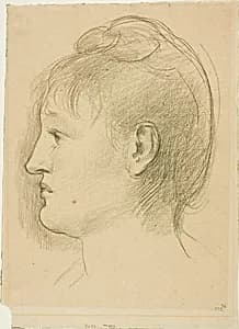 Head of a Woman by Pierre Puvis de Chavannes
