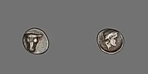 Hemidrachm (Coin) Depicting Bucranium by Ancient Greek