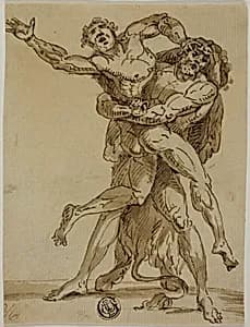 Hercules and Antaeus by Unknown Italian